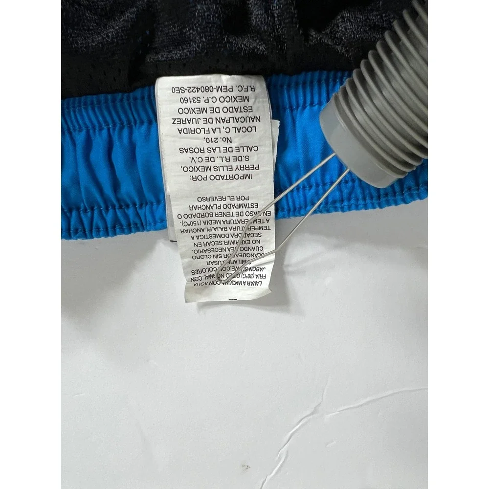 Nike Swim Trunks Mens Small Black Blue Grey Colorblock Board Shorts NESS5311